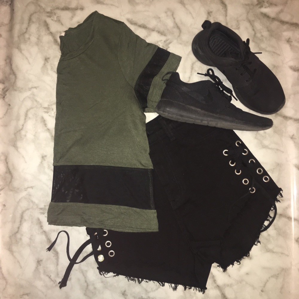 Mesh Block Crop Top